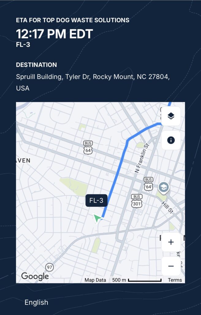 Dashboard analytics for service tracking