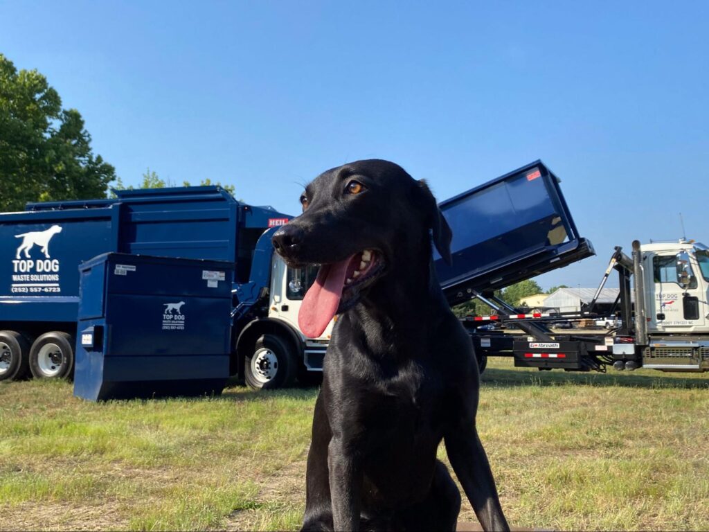 Top Dog mascot and trucks
