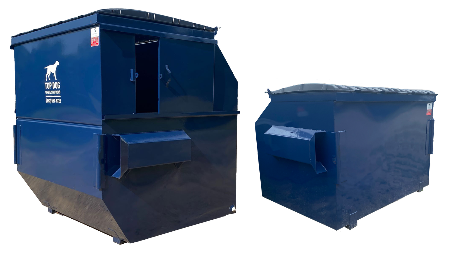 large and small waste receptacle